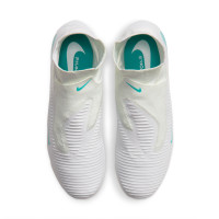 Nike Phantom 6 High Pro Gras Voetbalschoenen (FG) Wit Turquoise