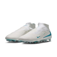 Nike Phantom 6 High Elite Artificial Grass Football Boots (AG) White Turquoise