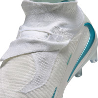 Nike Phantom 6 High Elite Artificial Grass Football Boots (AG) White Turquoise