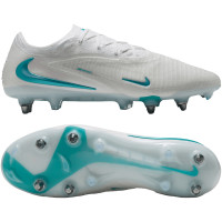 Nike Phantom 6 Low Elite IJzeren-Nop Voetbalschoenen (SG) Pro Player Wit Turquoise