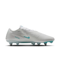 Nike Phantom 6 Low Elite IJzeren-Nop Voetbalschoenen (SG) Pro Player Wit Turquoise