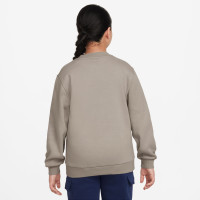 Nike Sportswear Club Fleece Crew Tracksuit Kids Light Beige White