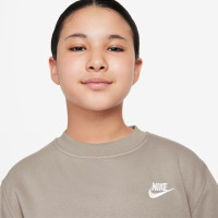 Nike Sportswear Club Fleece Crew Tracksuit Kids Light Beige White