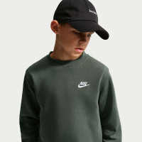 Nike Sportswear Club Fleece Crew Sweater Kids Dark Green White