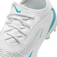 Nike Phantom 6 Low Pro Gras / Kunstgras Voetbalschoenen (MG) Kids Wit Turquoise