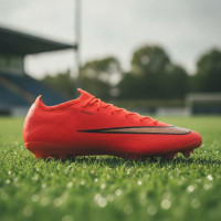 Nike Mercurial Vapor 17 Elite Gras Voetbalschoenen (FG) Felrood Zwart Goud
