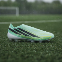 adidas F50 Hyperfast Elite Veterloze IJzeren-Nop Voetbalschoenen (SG) Mintgroen Zwart Wit