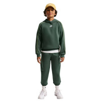 Nike Club Fleece Sportswear Tracksuit Hooded Kids Camo Green White