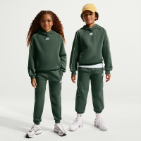 Nike Club Fleece Sportswear Tracksuit Hooded Kids Camo Green White