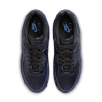 Nike Air Max 90 Premium Sneakers Black Dark Smoke Grey University Blue