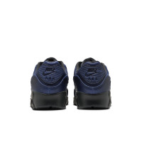 Nike Air Max 90 Premium Sneakers Black Dark Smoke Grey University Blue