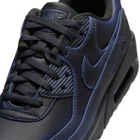 Nike Air Max 90 Premium Sneakers Black Dark Smoke Grey University Blue