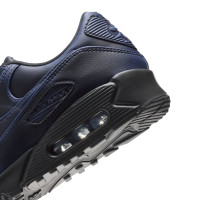 Nike Air Max 90 Premium Sneakers Black Dark Smoke Grey University Blue