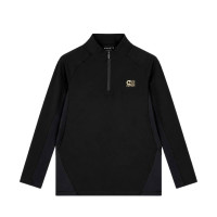 Cruyff Linea Trainingspak 1/4-Zip Kids Zwart
