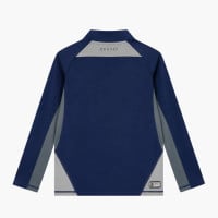Cruyff Linea Trainingstrui 1/4 Zip Kids Donkerblauw Donkergrijs