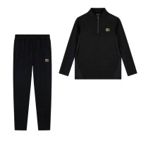 Cruyff Linea Trainingspak 1/4-Zip Kids Zwart