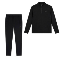 Cruyff Reflect Running Trainingspak 1/4-Zip Zwart Zilver