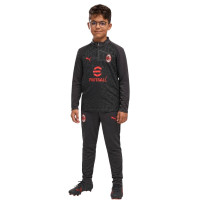 PUMA AC Milan 1/4-Zip Tracksuit 2026-2027 Kids Dark Grey Red
