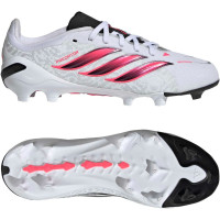 adidas Predator Elite Gras Voetbalschoenen (FG) Kids Wit Zwart Roze