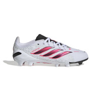 adidas Predator Elite Gras Voetbalschoenen (FG) Kids Wit Zwart Roze