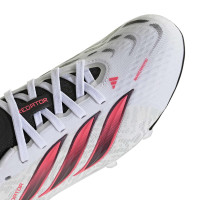 adidas Predator Elite Gras Voetbalschoenen (FG) Kids Wit Zwart Roze