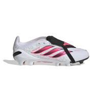 adidas Predator Elite FT Gras Voetbalschoenen (FG) Kids Wit Zwart Roze
