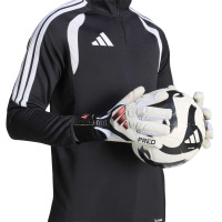 adidas Predator Pro Strap Goalkeeper Gloves White Black Pink