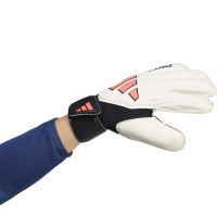 adidas Predator Match Fingersave Goalkeeper Gloves White Black Pink
