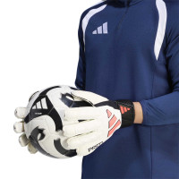 adidas Predator Match Fingersave Goalkeeper Gloves White Black Pink