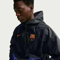 Nike FC Barcelona Anthem Training Jacket 2026-2027 Black Dark Blue Golden Yellow
