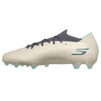 Skechers SKX_2 Elite Gras Voetbalschoenen (FG) Beige Donkergrijs Turquoise