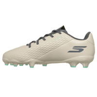 Skechers SKX_2 Low Grass/Artificial Grass Football Boots (MG) Kids Beige Dark Grey Turquoise