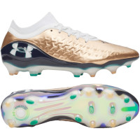 Under Armour Magnetico Elite 6 RCS Gras Voetbalschoenen (FG) Wit Bruin Donkerblauw Groen