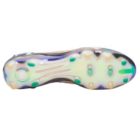 Under Armour Magnetico Elite 6 RCS Gras Voetbalschoenen (FG) Wit Bruin Donkerblauw Groen