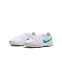 Nike Tiempo Maestro Academy Turf Football Boots (TF) Kids White Turquoise
