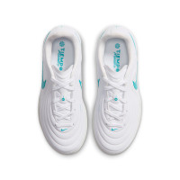Nike Tiempo Maestro Academy Turf Football Boots (TF) Kids White Turquoise