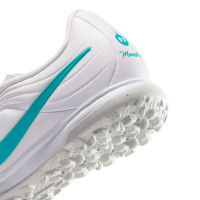 Nike Tiempo Maestro Academy Turf Football Boots (TF) Kids White Turquoise
