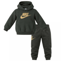 Nike Club Fleece Trainingspak Hooded Peuters/Kleuters Donkergroen Goud
