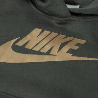 Nike Club Fleece Trainingspak Hooded Peuters/Kleuters Donkergroen Goud