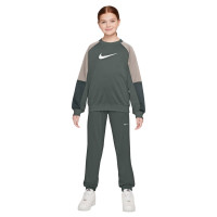 Nike Sportswear Crew Tracksuit Kids Camo Green Dark Green White