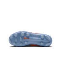 Nike Tiempo Maestro Academy Gras / Kunstgras Voetbalschoenen (MG) Kids Lichtblauw Oranje Zilvergrijs
