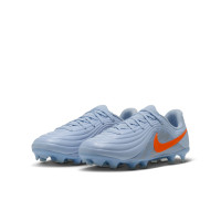 Nike Tiempo Maestro Academy Gras / Kunstgras Voetbalschoenen (MG) Kids Lichtblauw Oranje Zilvergrijs