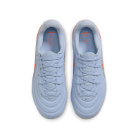 Nike Tiempo Maestro Academy Gras / Kunstgras Voetbalschoenen (MG) Kids Lichtblauw Oranje Zilvergrijs