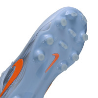 Nike Tiempo Maestro Academy Gras / Kunstgras Voetbalschoenen (MG) Kids Lichtblauw Oranje Zilvergrijs