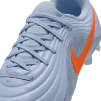 Nike Tiempo Maestro Academy Gras / Kunstgras Voetbalschoenen (MG) Kids Lichtblauw Oranje Zilvergrijs