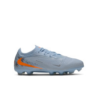 Nike Phantom 6 Low Pro Gras / Kunstgras Voetbalschoenen (MG) Kids Lichtblauw Oranje Zilvergrijs