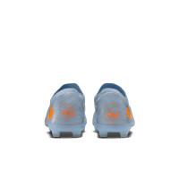 Nike Phantom 6 Low Pro Gras / Kunstgras Voetbalschoenen (MG) Kids Lichtblauw Oranje Zilvergrijs
