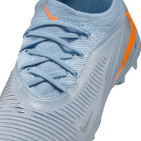 Nike Phantom 6 Low Pro Gras / Kunstgras Voetbalschoenen (MG) Kids Lichtblauw Oranje Zilvergrijs