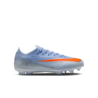 Nike Mercurial Vapor 17 Pro Gras Voetbalschoenen (FG) Kids Lichtblauw Oranje Zilvergrijs