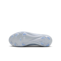 Nike Mercurial Vapor 17 Pro Gras Voetbalschoenen (FG) Kids Lichtblauw Oranje Zilvergrijs